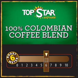 <strong>100% Colombian Coffee Blend</strong> <br />
Hand-picked at the peak of ripeness and perfectly roasted to yield a full bodied cup of coffee with a rich, sweet aroma and smooth finish.