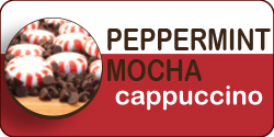 <strong>Peppermint Mocha Cappuccino</strong><br />
This holiday favorite has a rich, minty aroma with blends of premium coffee, smooth cocoa and peppermint flavor. It’s an indulgent treat your senses won’t forget.
