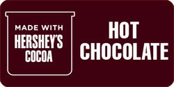 <strong>Hershey’s Hot Chocolate</strong> <br />
A smooth and creamy chocolate blended together with milk for a sweet warm up – it’s pure happiness in a cup with Hershey's Cocoa!